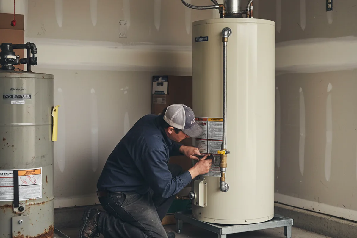 Water heater and shutoff valve replacement in Nehawka